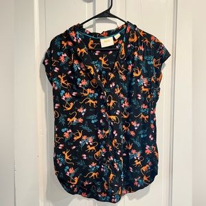 MAEVE by Anthropologie patterned short-sleeve blouse